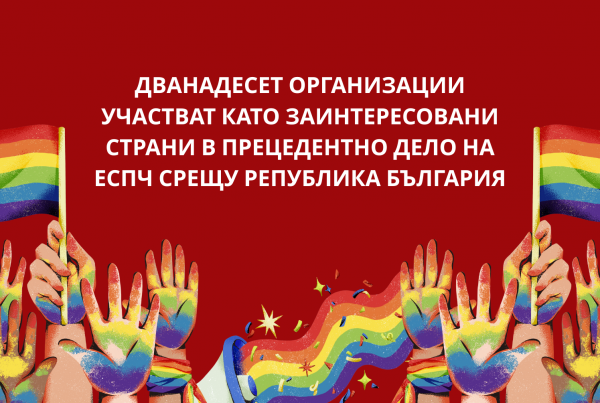 12 организации се застъпват като заинтересовани страни по дело на ЕСПЧ срещу България